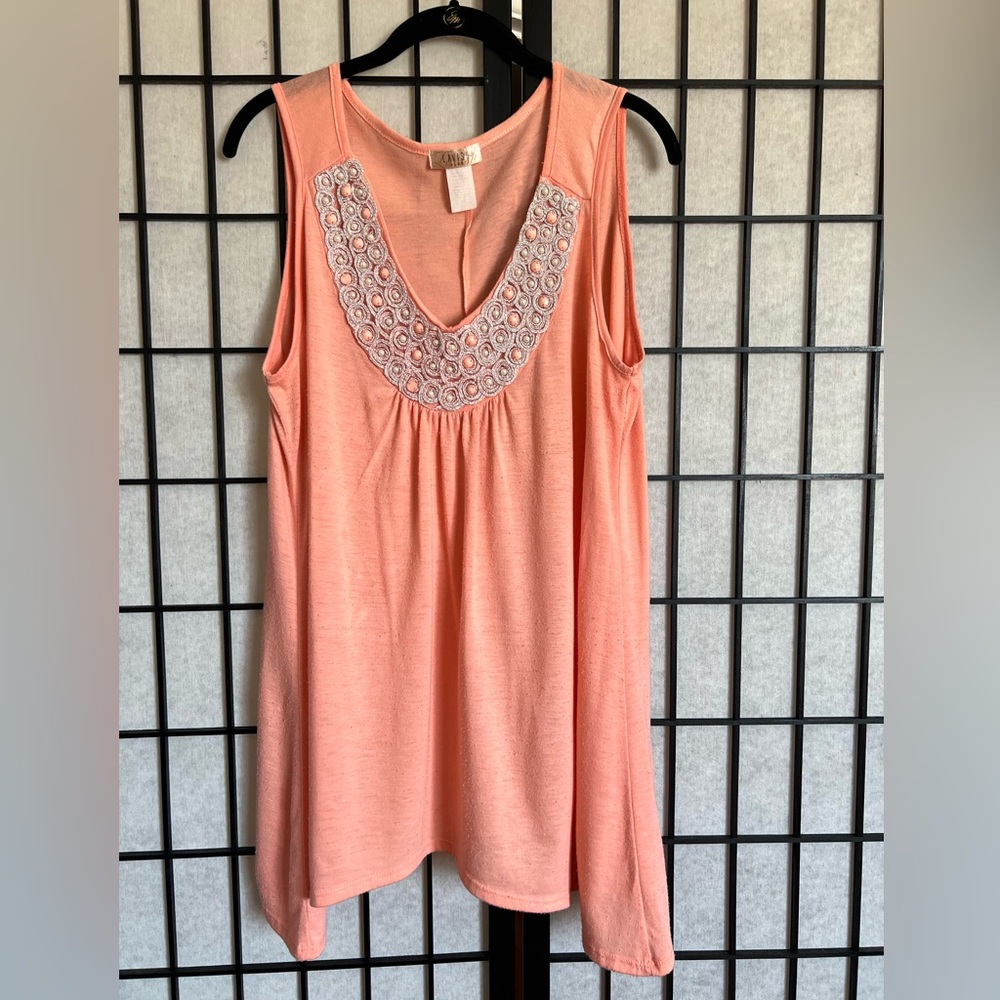 Women’s Peach Embroidery Top